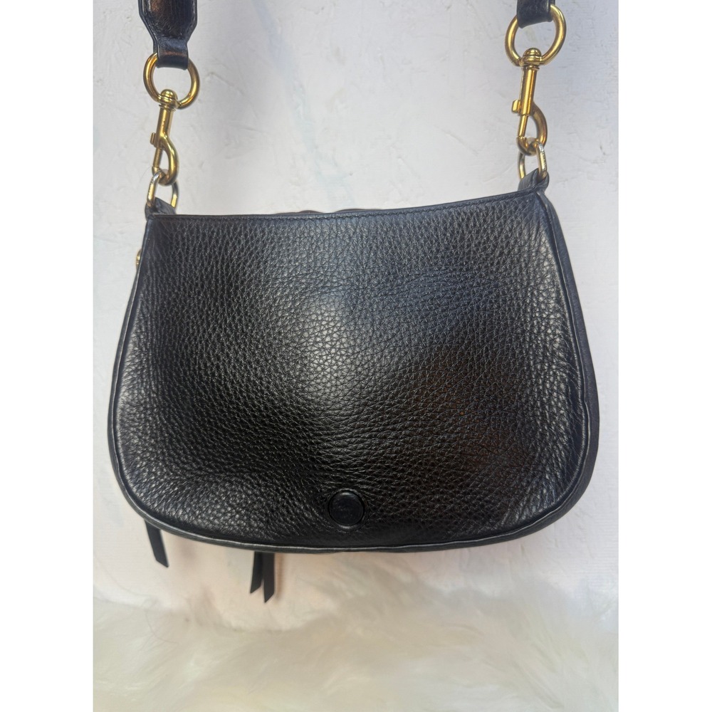 Marc Jacobs Recruit Leather Saddle Bag Black Crossbody M0008137 001 - Picture 8 of 15
